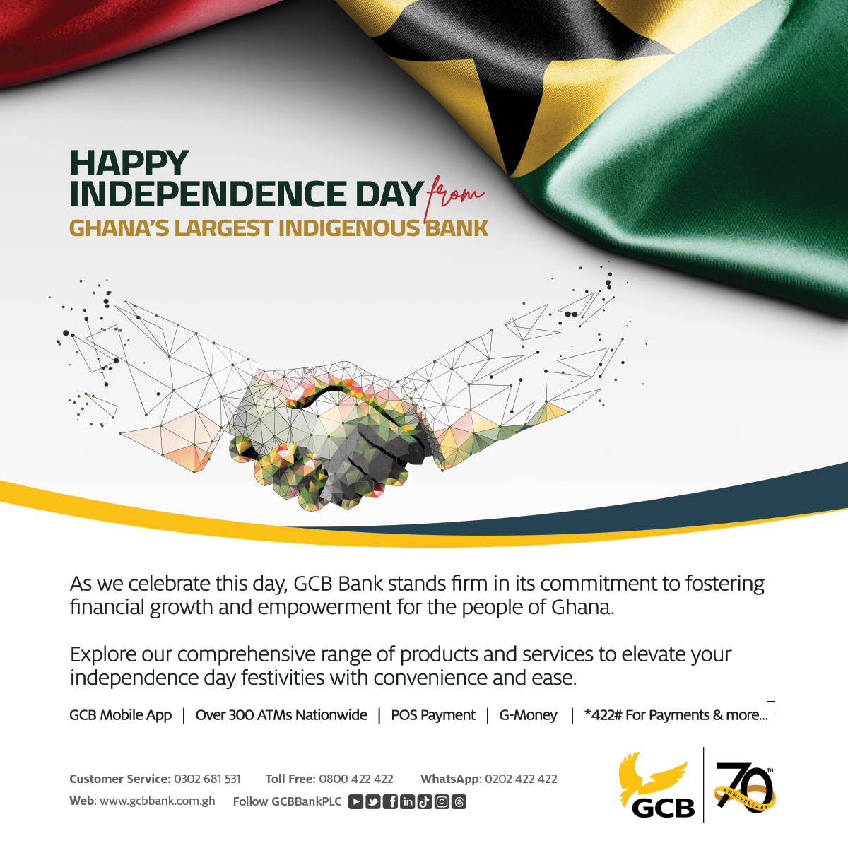 Happy Independence Day From GCB Bank PLC