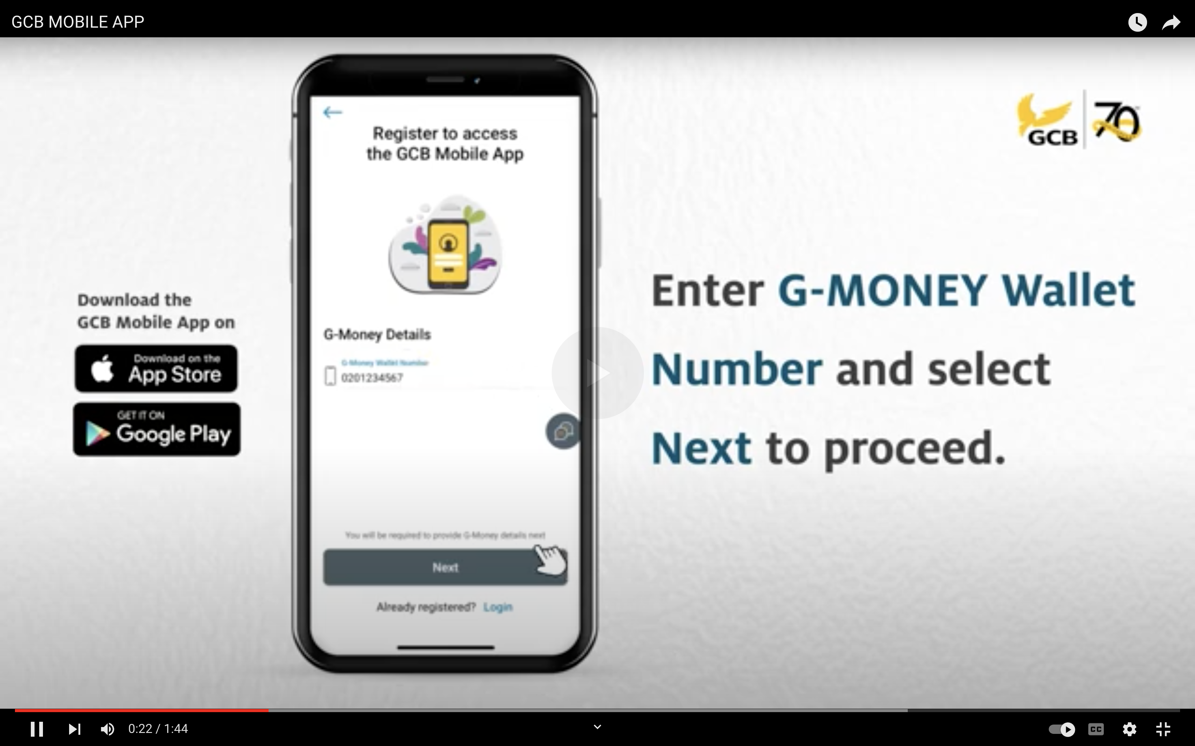 HOW TO REGISTER USING YOUR G MONEY WALLET