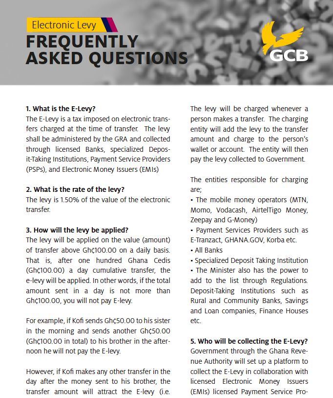 Frequently Asked Questions On E-Levy